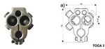 Zacisk transformatora  TOGA 3/M30x2 (BK 6159)